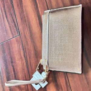 a new day Gold Wristlet Clutch